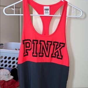 PINK pink and grey athletic tank